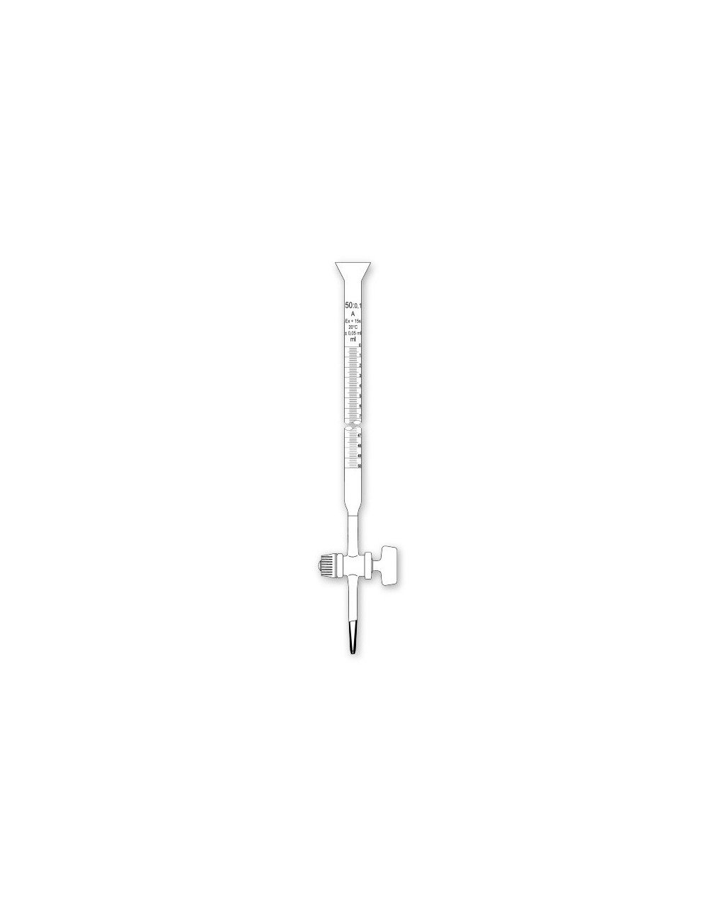 BURETTE MOHR ROBINET VERRE 100ML 1/5